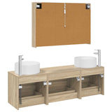 Set di mobili per il bagno 4 pcs Rovere Sonoma