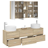 Set di mobili per il bagno 4 pcs Rovere Sonoma