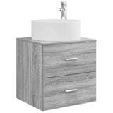 Set di mobili per il bagno 4 pcs Sonoma grigio