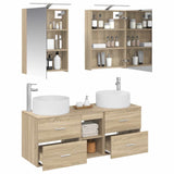 Set di mobili per il bagno 5 pcs Rovere Sonoma