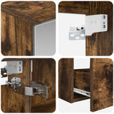 Set di mobili per il bagno 5 pcs Rovere Fumo