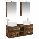 Set di mobili per il bagno 5 pcs Rovere Fumo