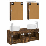 Set di mobili per il bagno 5 pcs Rovere Fumo
