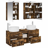 Set di mobili per il bagno 5 pcs Rovere Fumo