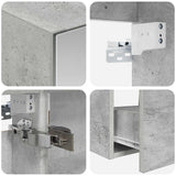 Set di mobili per il bagno 5 pcs Grigio Cemento