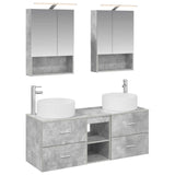 Set di mobili per il bagno 5 pcs Grigio Cemento