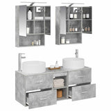 Set di mobili per il bagno 5 pcs Grigio Cemento