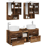 Set di mobili per il bagno 5 pcs Legno antico