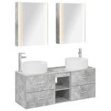 Set di mobili per il bagno 5 pcs Grigio Cemento