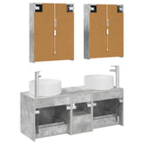 Set di mobili per il bagno 5 pcs Grigio Cemento