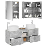 Set di mobili per il bagno 5 pcs Grigio Cemento