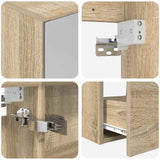 Set di mobili per il bagno 4 pcs Rovere Sonoma