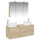 Set di mobili per il bagno 4 pcs Rovere Sonoma