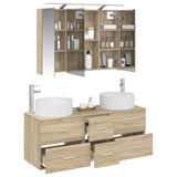 Set di mobili per il bagno 4 pcs Rovere Sonoma