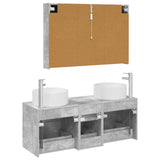 Set di mobili per il bagno 4 pcs Grigio Cemento