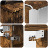 Set di mobili per il bagno 6 pcs Rovere Fumo