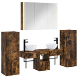 Set di mobili per il bagno 6 pcs Rovere Fumo