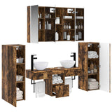 Set di mobili per il bagno 6 pcs Rovere Fumo