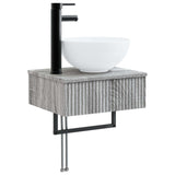 Set di mobili per il bagno 6 pcs Sonoma grigio