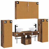 Set di mobili per il bagno 6 pcs Legno antico