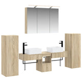 Set di mobili per il bagno 6 pcs Rovere Sonoma