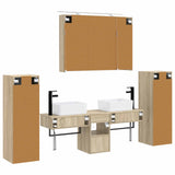 Set di mobili per il bagno 6 pcs Rovere Sonoma