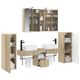 Set di mobili per il bagno 6 pcs Rovere Sonoma
