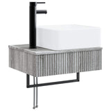 Set di mobili per il bagno 6 pcs Sonoma grigio