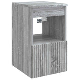 Set di mobili per il bagno 6 pcs Sonoma grigio