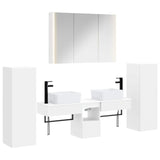 Set di mobili per il bagno 6 pcs Bianco