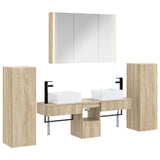 Set di mobili per il bagno 6 pcs Rovere Sonoma