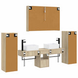 Set di mobili per il bagno 6 pcs Rovere Sonoma