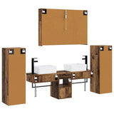 Set di mobili per il bagno 6 pcs Legno antico