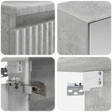 Set di mobili per il bagno 6 pcs Grigio Cemento