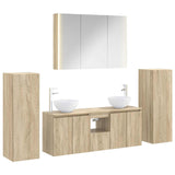 Set di mobili per il bagno 6 pcs Rovere Sonoma