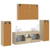 Set di mobili per il bagno 6 pcs Rovere Sonoma