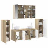 Set di mobili per il bagno 6 pcs Rovere Sonoma