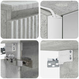 Set di mobili per il bagno 6 pcs Grigio Cemento