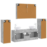 Set di mobili per il bagno 6 pcs Grigio Cemento