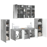 Set di mobili per il bagno 6 pcs Grigio Cemento