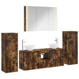 Set di mobili per il bagno 6 pcs Rovere Fumo