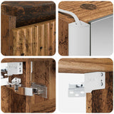 Set di mobili per il bagno 6 pcs Legno antico