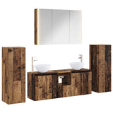 Set di mobili per il bagno 6 pcs Legno antico