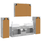 Set di mobili per il bagno 6 pcs Grigio Cemento