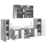 Set di mobili per il bagno 6 pcs Grigio Cemento
