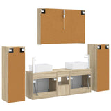 Set di mobili per il bagno 6 pcs Rovere Sonoma