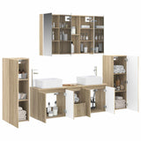 Set di mobili per il bagno 6 pcs Rovere Sonoma