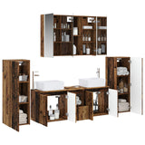 Set di mobili per il bagno 6 pcs Legno antico