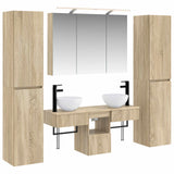 Set di mobili per il bagno 6 pcs Rovere Sonoma
