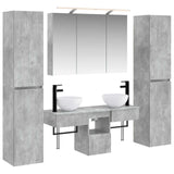 Set di mobili per il bagno 6 pcs Grigio Cemento